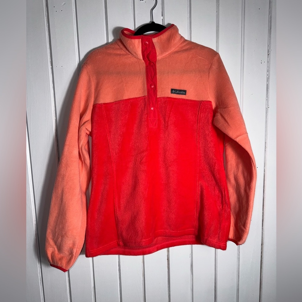 Columbia fleece jacket: personally looks more pink/orange in person